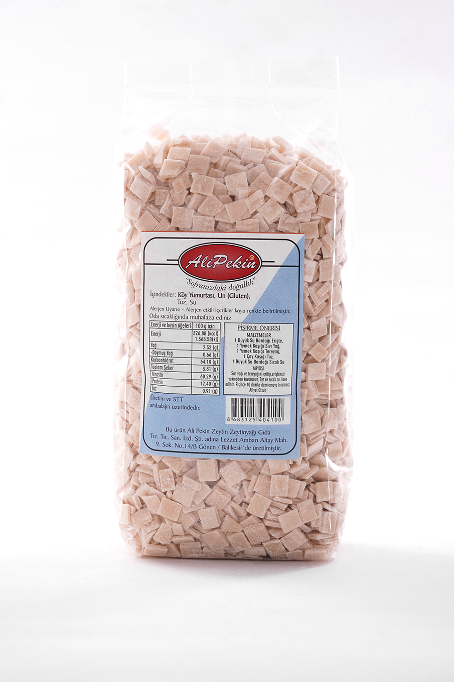 Ali Pekin Sade Boncuk Erişte 500 Gr — ürün görseli