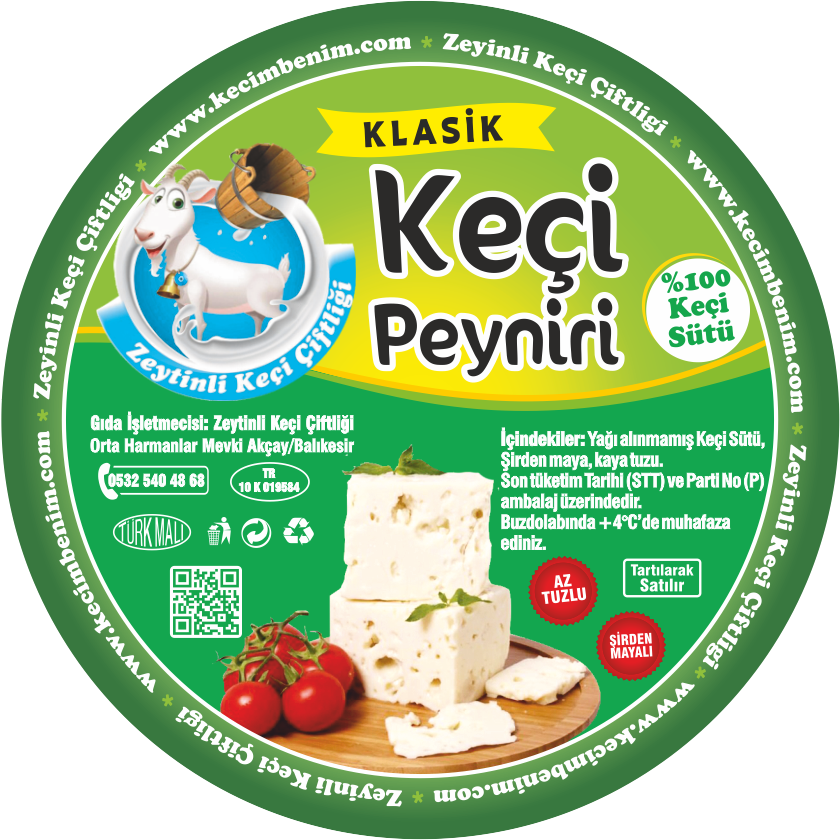 Klasik KEÇİ Peyniri 450 Gr. (ŞİRDEN MAYALI)