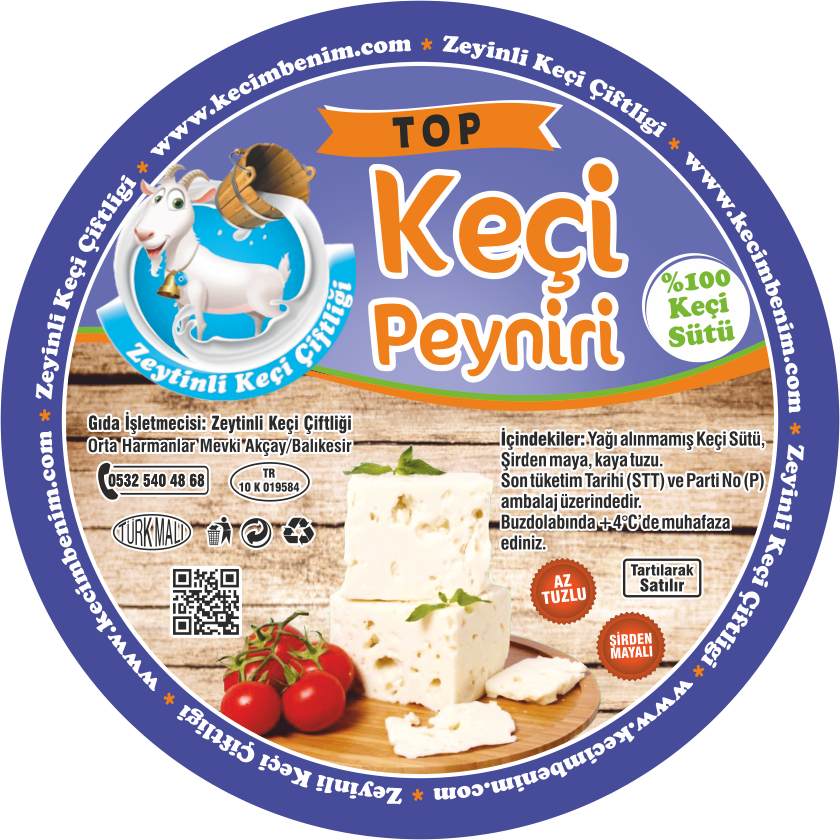 Top KEÇİ Peyniri (ŞİRDEN MAYALI)