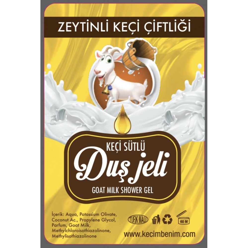 Zeytinyağlı Keçi Sütlü Duş Jeli 1 Litre