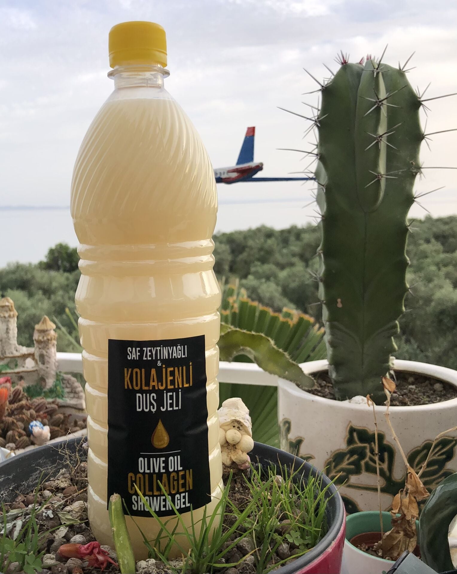 Zeytinyağlı ve KOLAJENLİ Duş Jeli 1 Litre